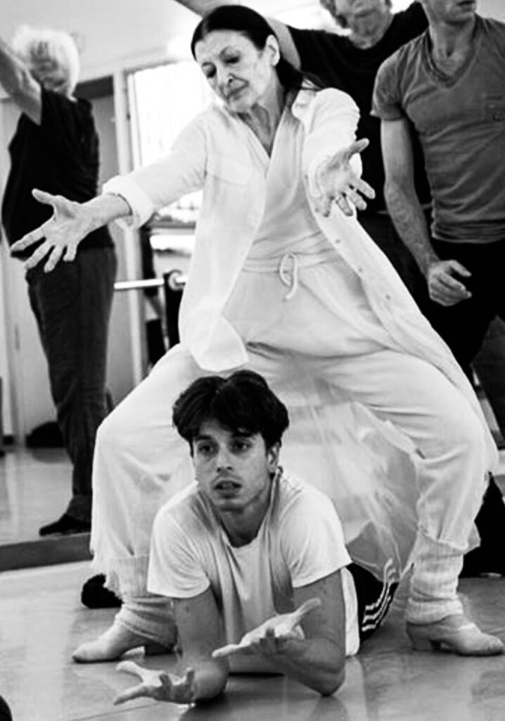 At a studio with Carla Fracci